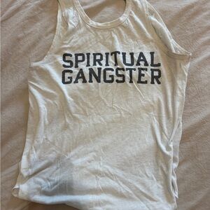 Spiritual Gangster White Tank with Black Logo
